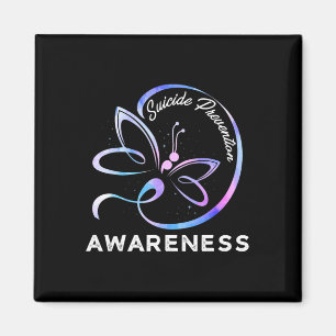 Imã Dragonfly Suicida Prevention Sensibilização Rosa E