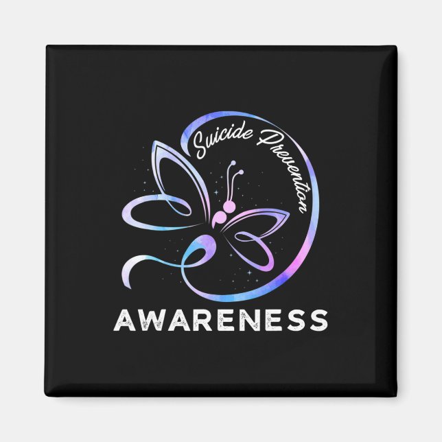 Imã Dragonfly Suicida Prevention Sensibilização Rosa E (Frente)