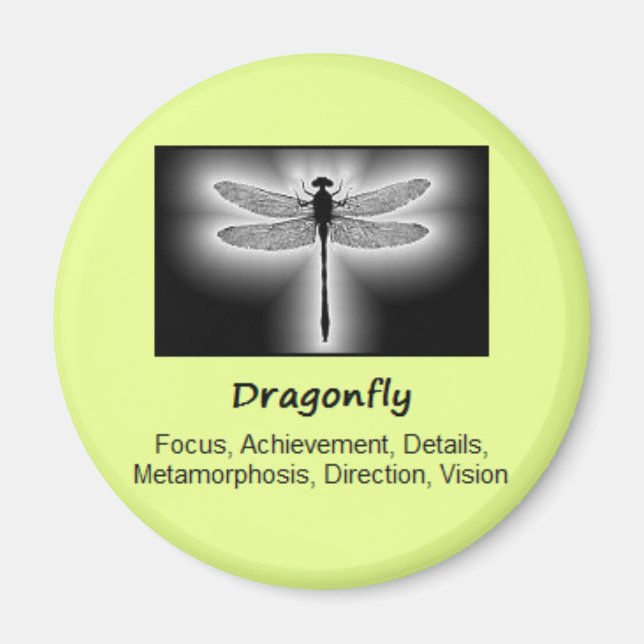Imã Dragonfly Totem Animal Spirit Significa (Frente)