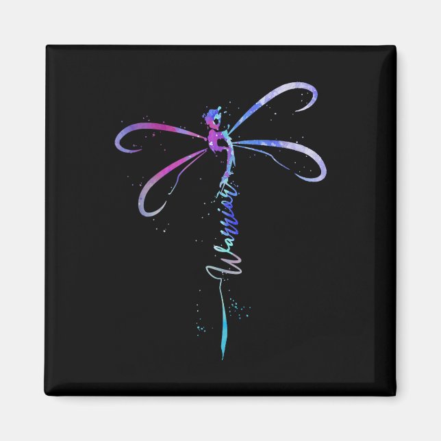 Imã Dragonfly Warrior Semicolon Prevenção Suicídio Awa (Frente)