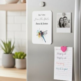 Ímã Dragonfly Wedding, personalizado guarde o adesivo 