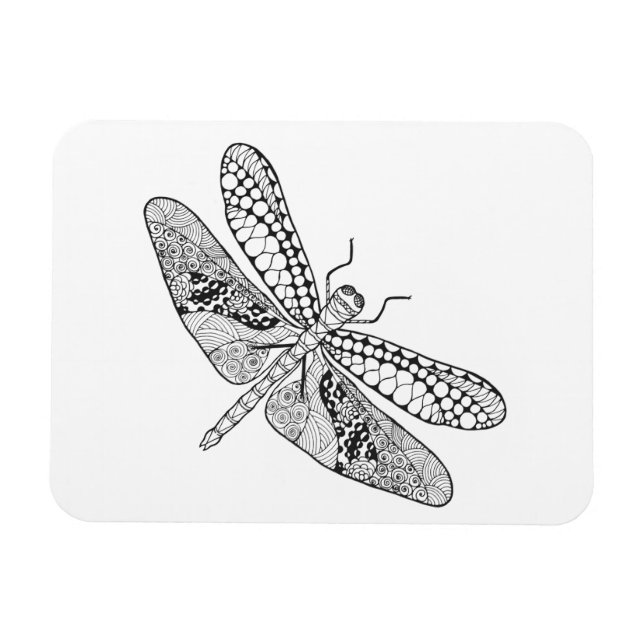 Ímã Dragonfly Zendoodle (Horizontal)