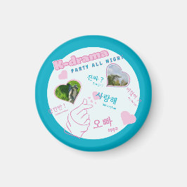 Imã Drama 2 Fotos Colagem personalização da tipografia