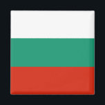 Imã Drapeau Bulgarie tricolore<br><div class="desc">Drapeau de la Bulgarie: " Съединението прави силата " → L'union fait la force !
Il se compose de trois bandes horizontales: blanc,  vert et rouge. Le blanc symbolise la paix,  le vert la fertilité des terres bulgares et le rouge le courage du peuple.</div>