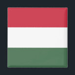 Imã Drapeau Hongrie tricolore<br><div class="desc">Le drapeau de la Hongrie est composé de trois bandes horizontales rouge,  blanche et verte.</div>