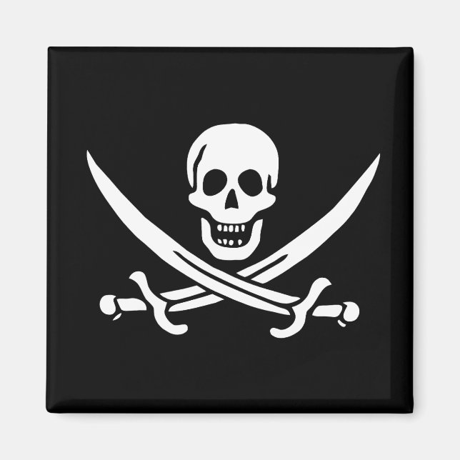 Imã Drapeau Pirate Jolly Roger (Frente)