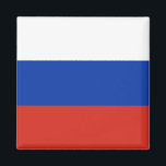 Imã Drapeau Russie tricolore<br><div class="desc">Le drapeau de la Russie est composé de trois bandes horizontales: blanche,  bleue et rouge.</div>
