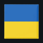 Imã Drapeau Ukraine<br><div class="desc">Drapeau de l'Ukraine: Les couleurs sont associées au paysage ukrainien,  les bandes horizontales bleue et jaune symbolisent le ciel bleu sur les champs de blé.</div>