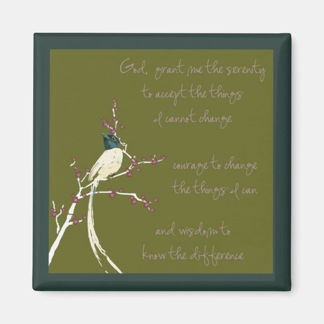 Imã Dream Bird Serenity Prayer Magnet (Frente)