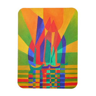 Ímã Dreamboat A Cubist Lixo Em Cores Primárias