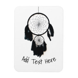 Ímã Dreamcatcher Preto em Fundo Branco