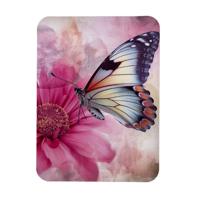 Ímã Dreamfly na Canvas Floral (Vertical)