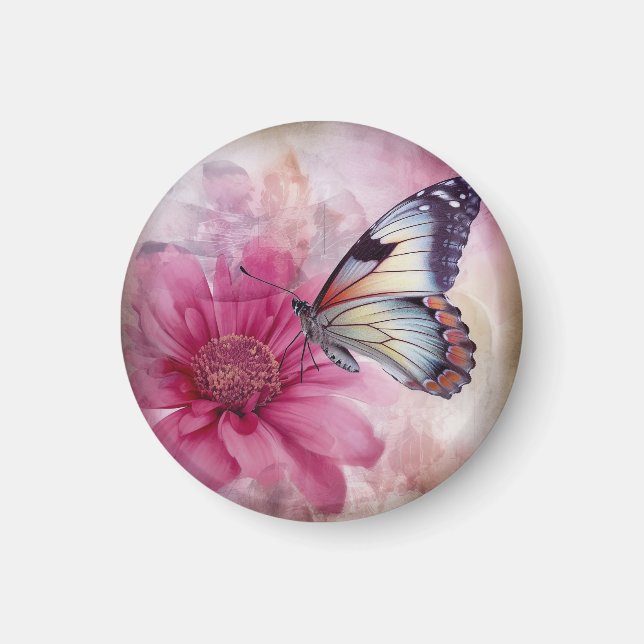 Imã Dreamfly na Canvas Floral (Frente)