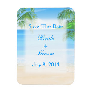 Ímã Dreamy Beach Wedding Save The Date