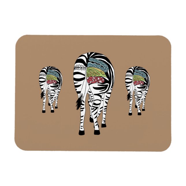 Ímã Drei Zebras  (Horizontal)