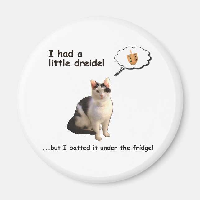 Imã Dreidel Cat (Frente)