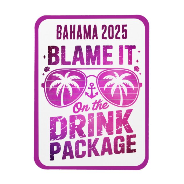 Ímã Drink Package Cruise Ship Stateroom Magnet (Vertical)