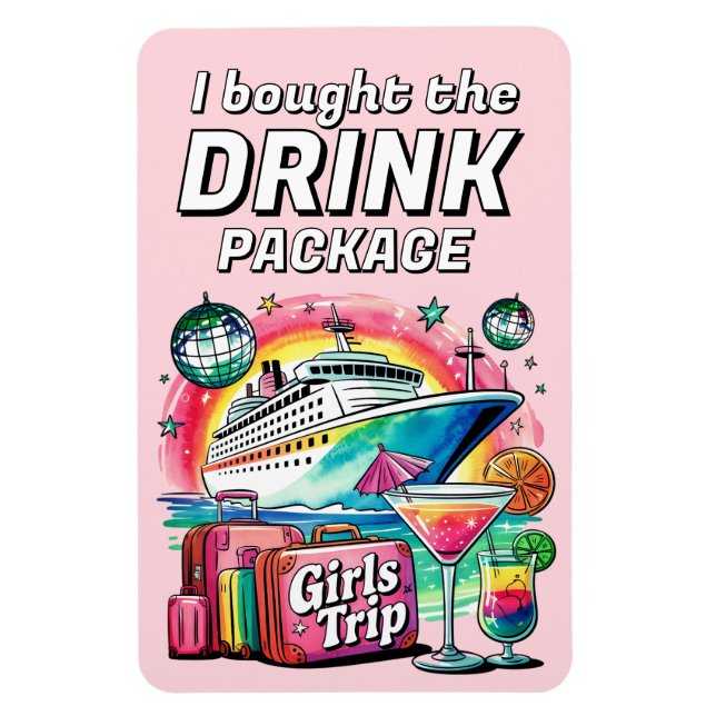 Ímã Drink Package Cruise Ship Stateroom Magnet (Vertical)