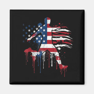 Imã Drip de Futebol Bandeira Americana 4 de Julho Patr