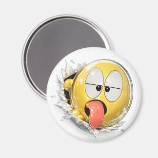 Imã Drolii 3D Emoji Round Magnet