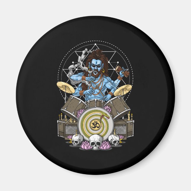 Imã Drummer de Metal Pesado da Shiva (Frente)