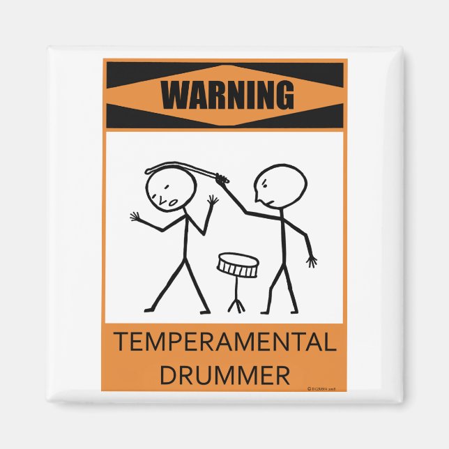 Imã Drummer de temperatura de aviso (Frente)