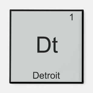 Imã Dt - Símbolo de Elemento de Química da Cidade de