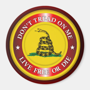 Imã DTOM - Live Free ou Die 2 (vermelho)