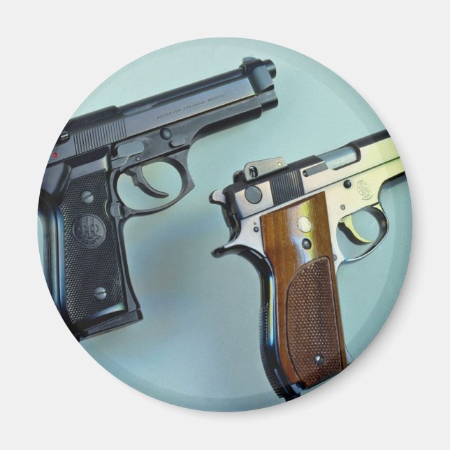 Imã Duas armas automáticas calibre 45 para amantes de  (Frente)