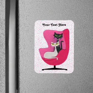 Ímã Duas Cats de Meio século Bonito Cats Diamond Colid