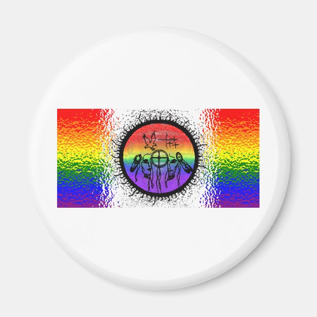 Imã Duas Design de Vidro de Bandeira Espiritual (Frente)