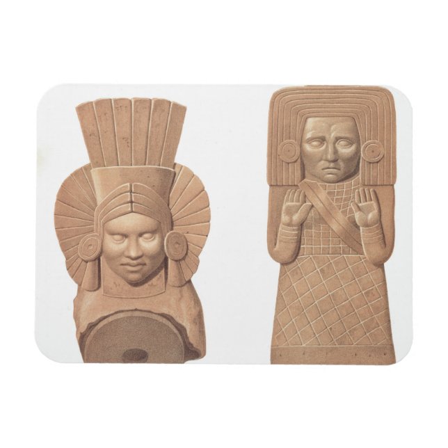 Ímã Duas figuras aterrorizadas de mulheres de Palenque (Horizontal)