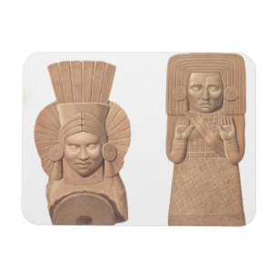 Ímã Duas figuras das mulheres de Palenque, pla do