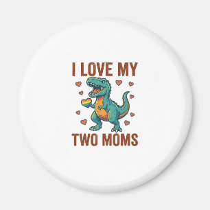 Imã Duas Mães Orgulho Camisa Vector T Design de Dinoss