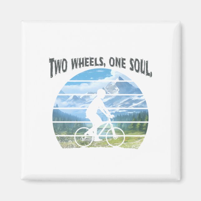 Imã Duas rodas, uma alma. Esportes ciclistas (Frente)