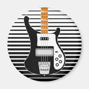 Imã Duas tonalidades, Black & White Electric Bass Guit