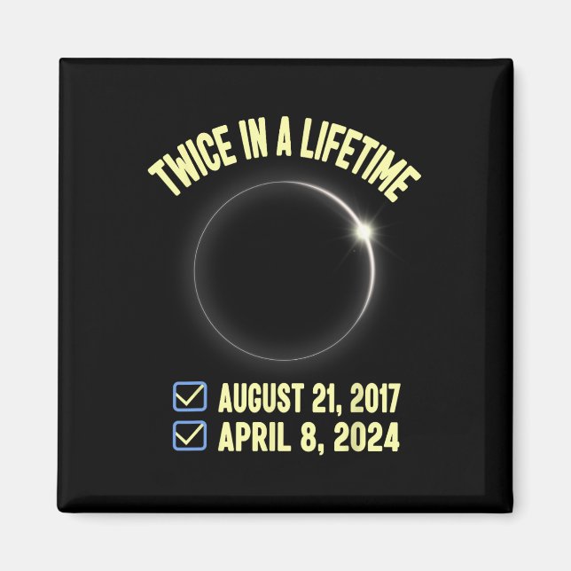 Imã Duas Vezes Na Vida Total Eclipse Solar 2024 Mulher (Frente)