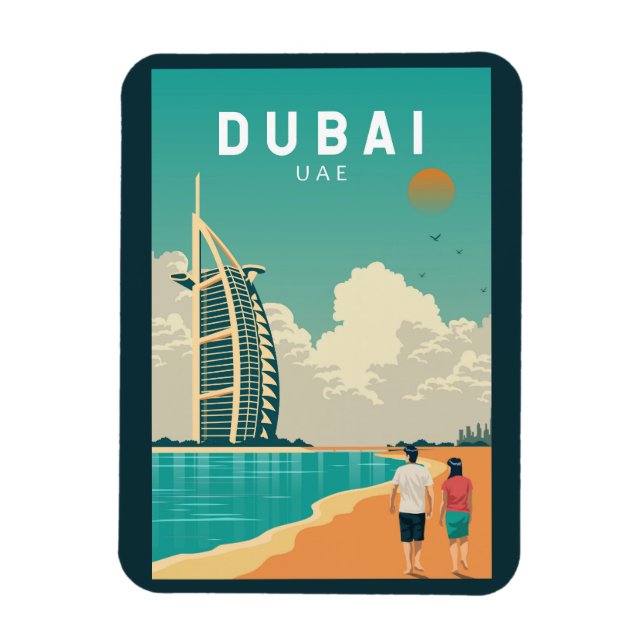 Ímã Dubai Emirados Árabes Unidos - Arte Viagem (Vertical)