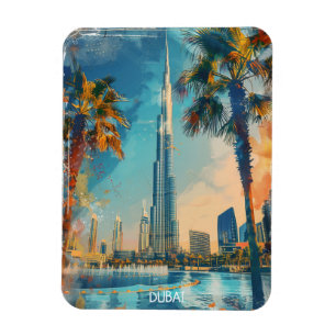 Ímã Dubai Emirados Árabes Unidos Burj Khalifa Paisagem