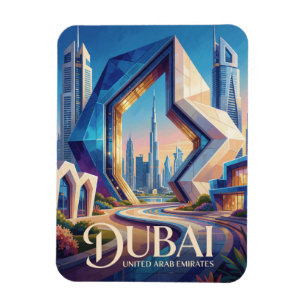 Ímã Dubai Emirados Árabes Unidos Burj Khalifa Paisagem