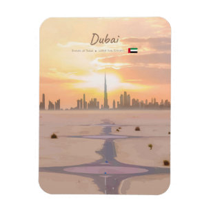 Ímã Dubai, Emirados Árabes Unidos - Silhueta do Desert