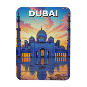 Ímã Dubai Grand Mesquita UAE Sunset
