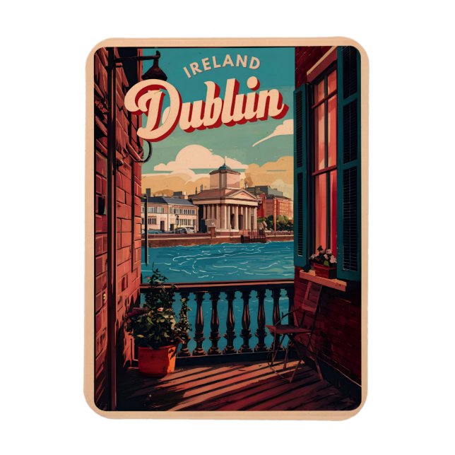 Ímã Dublin antiga cidade, Irlanda presentes de viagem  (Vertical)