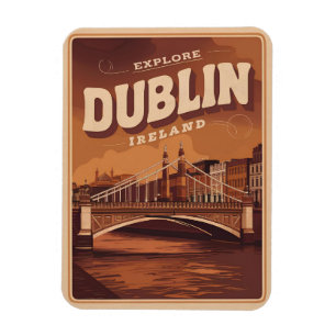 Ímã Dublin antiga cidade, presentes de viagem da repúb