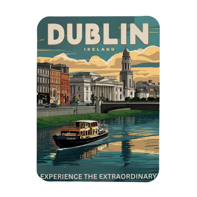 Ímã Dublin antiga cidade, presentes de viagem da repúb (Vertical)