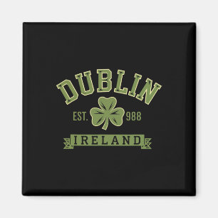 Imã Dublin Ireland Clover Leaf Shamrock Celtic Est 988