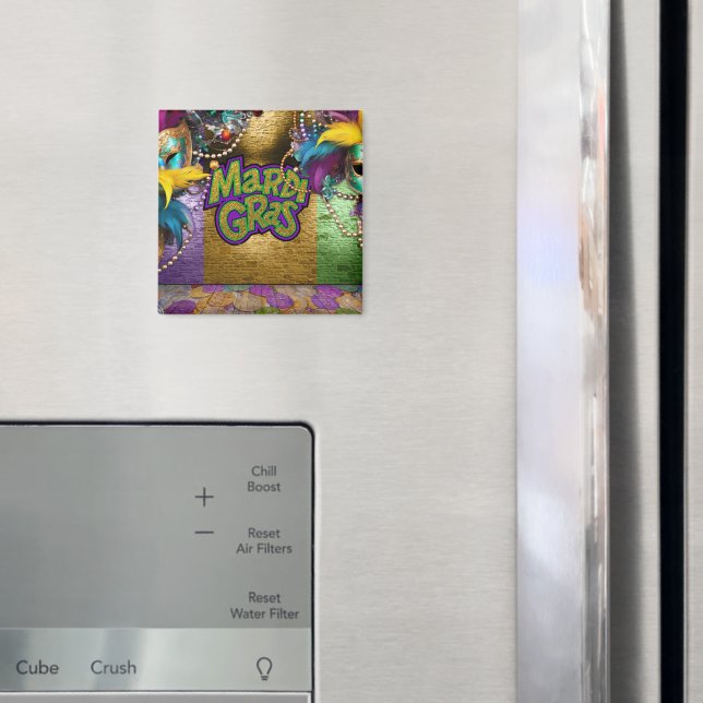 Imã Dúbloons gráficos com o tema Mardi Gras de Slipper (In Situ (Fridge))