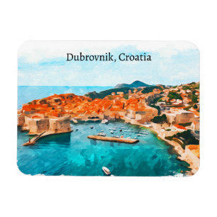 Ímã Dubrovnik Croácia Adria Coast Panorama View