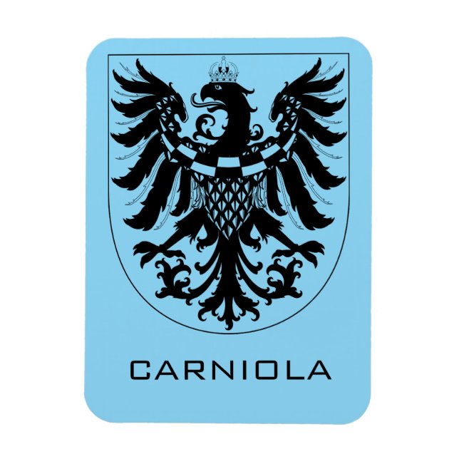 Ímã Ducado da Carníola Arte Heráldica Monocromática (Vertical)