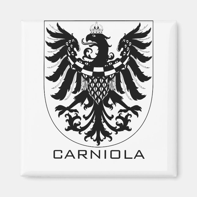 Imã Ducado de Carníola Arte Heráldica Monocromática (Frente)